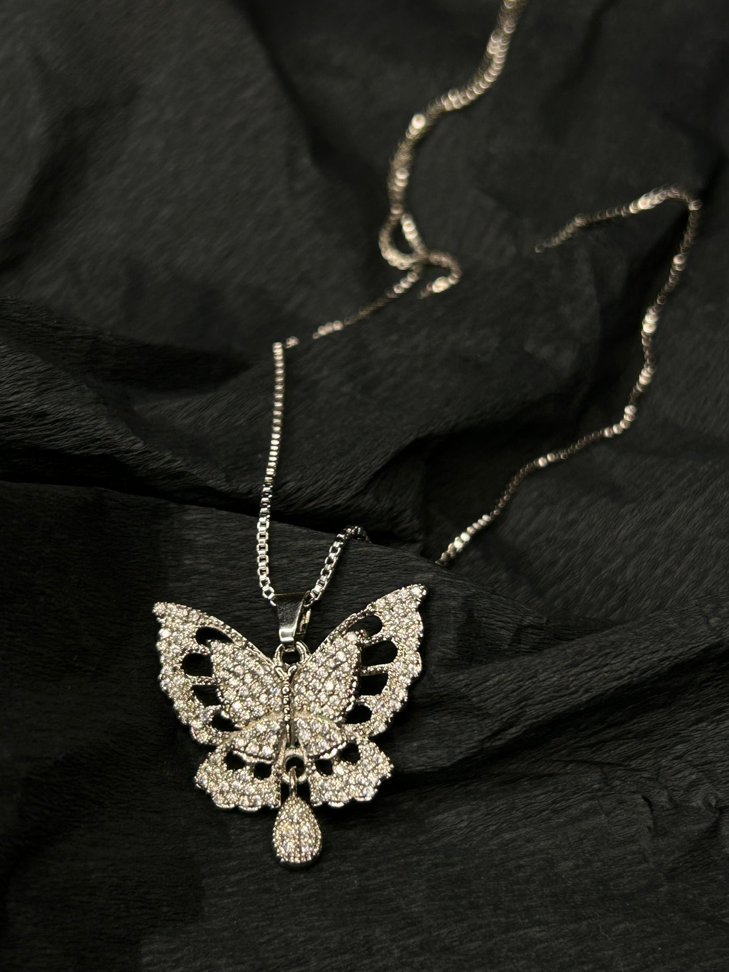 Crystal Butterfly Elegance Necklace