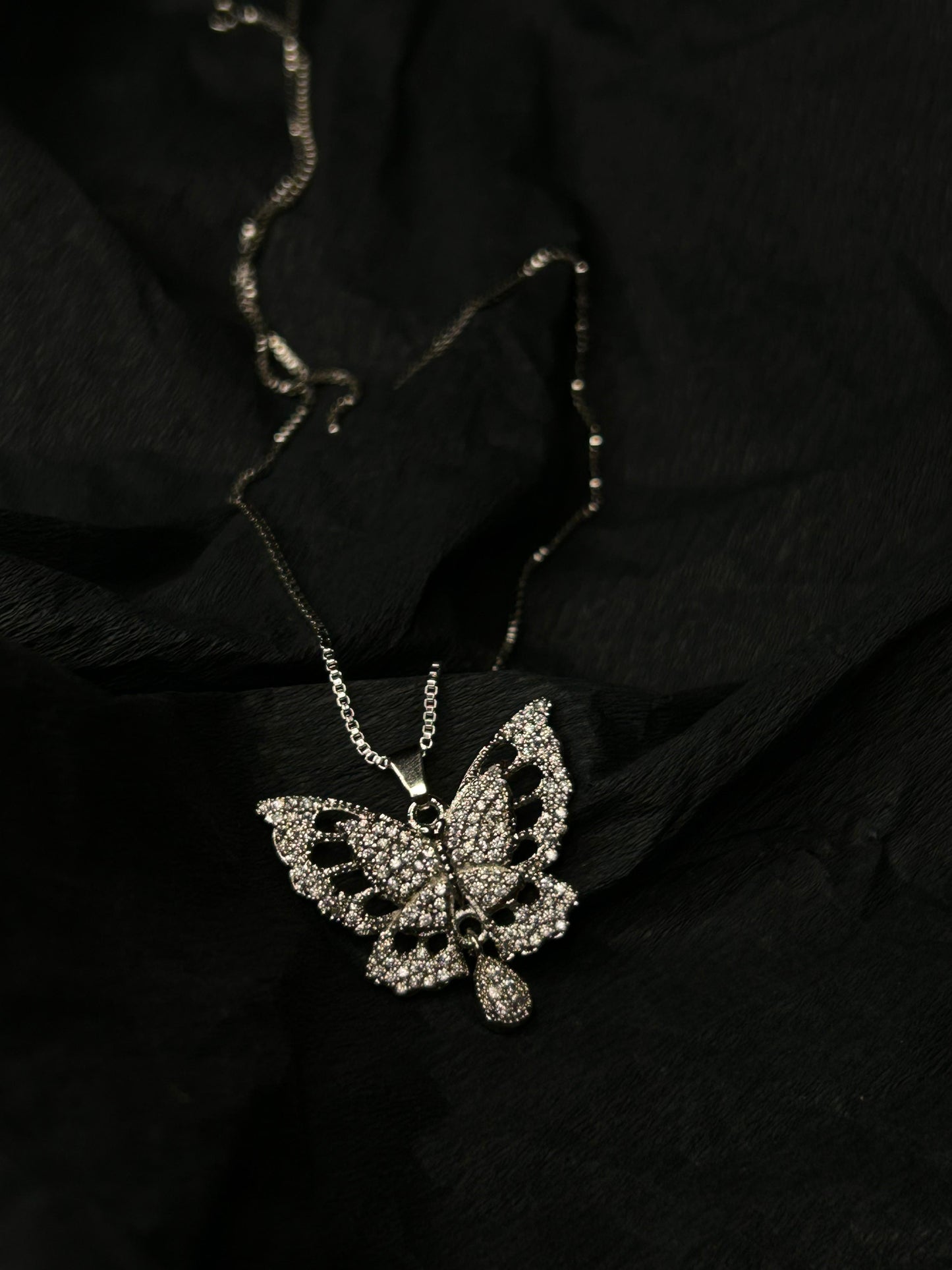 Crystal Butterfly Elegance Necklace